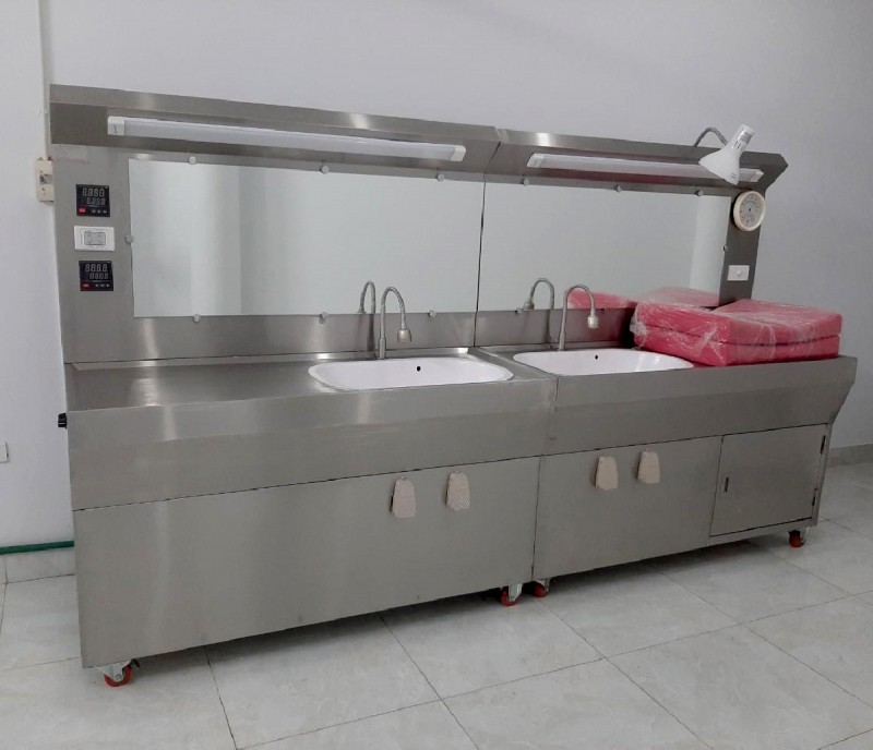 Bồn tắm trẻ sơ sinh inox 2 chậu